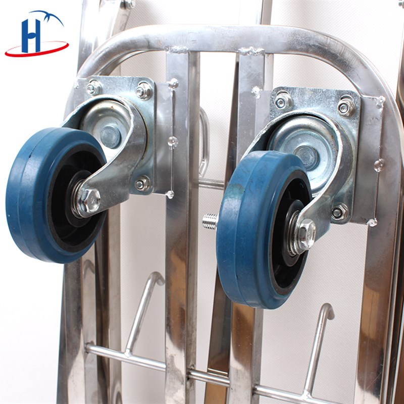 音响拉车折叠 拖车搬运手推车 万向轮带刹车不锈钢行李车购物车