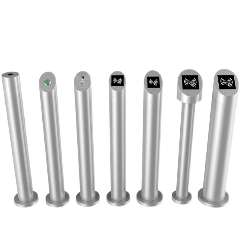 门禁刷卡立柱开门按钮人脸识别机支架电动门广告门防水不锈钢立杆