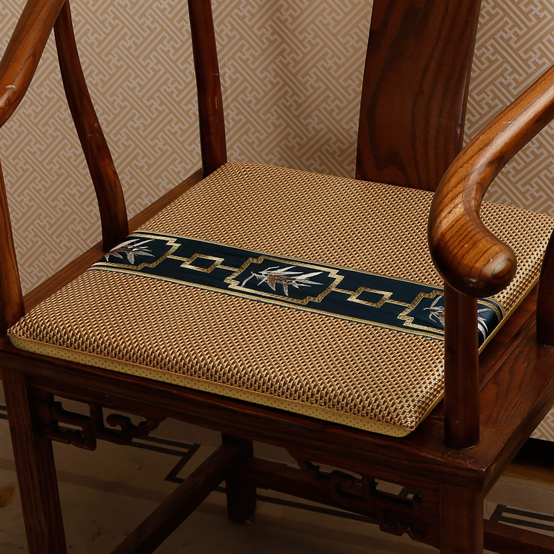 红木沙发坐垫夏季凉席坐垫中式透气实木圈椅茶椅垫藤竹席椅垫夏天