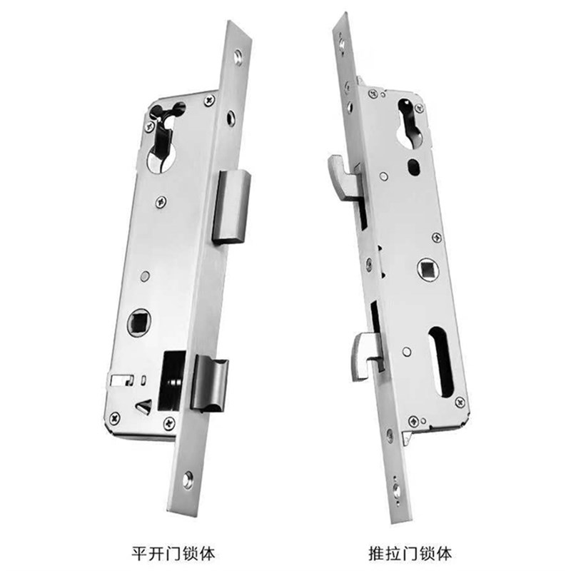 断桥铝指纹锁体不锈钢铝合金门肯德基门平移推拉移门钩锁体配件
