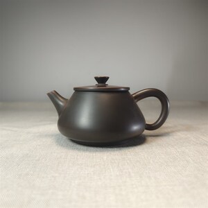 广西钦州坭兴陶原矿纯手工茶壶素身泡茶壶非紫砂建水陶手拉坯石瓢