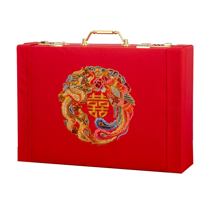 结婚新款礼金箱钱盒子提亲聘礼宫廷订婚用品彩礼箱密码锁手提箱子