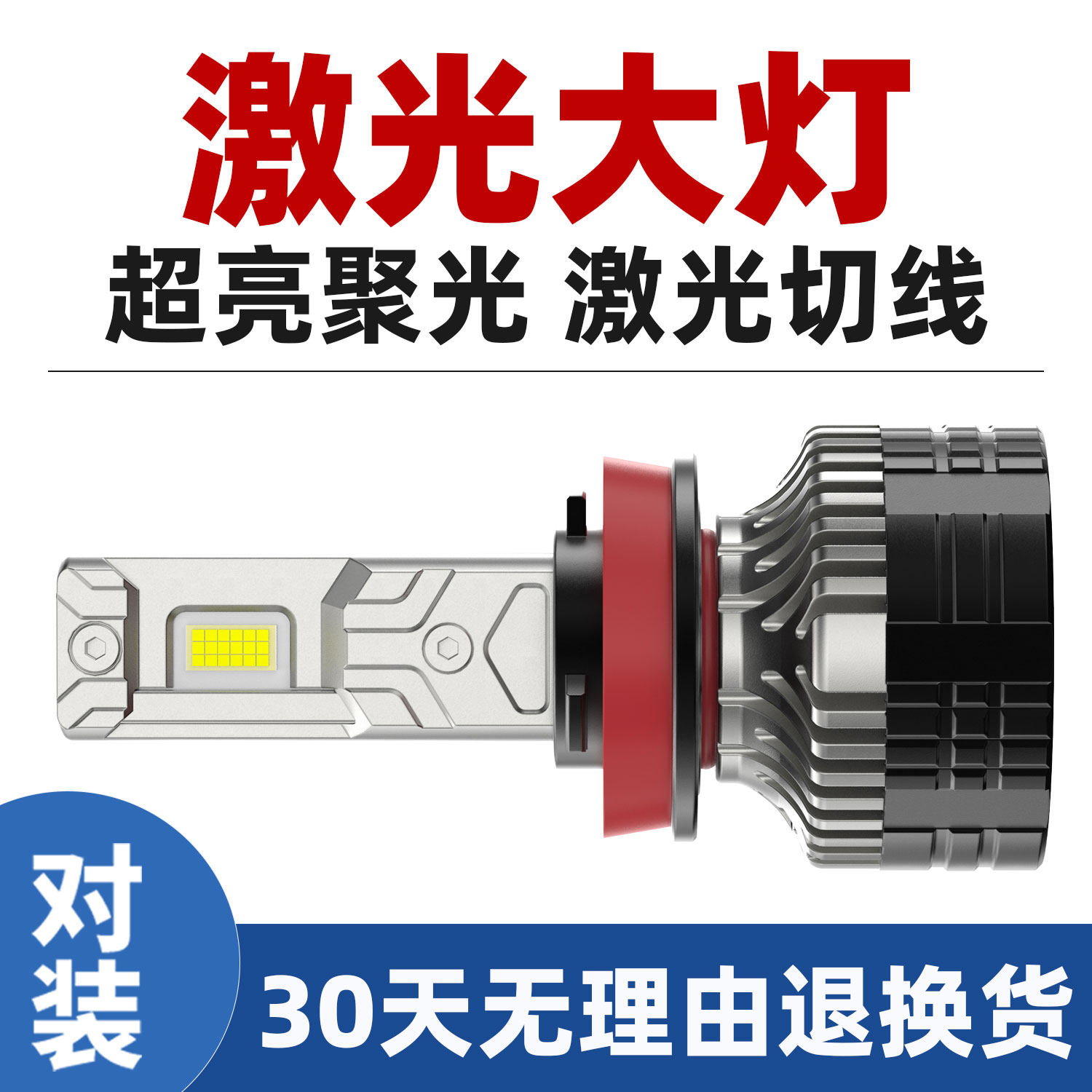 LED强光聚光远近一体车灯灯泡