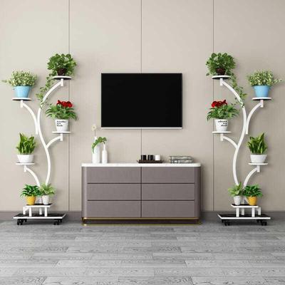 铁艺OIY架置物架阳台花架子室架内客厅落地花式带轮花阳台明花盆