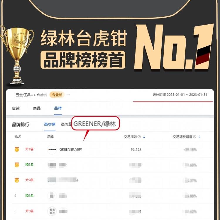 绿林台钳工作台重型63虎钳型家小用虎桌级钳子工业台平口夹具6心