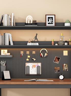 桌面置物架桌多层简书架铁艺上学生电脑桌上书收纳约洞洞板桌NUR