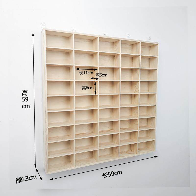 6实木多汽MJW格小车收纳墙上玩具置物架层多车模1:4多美卡展示架