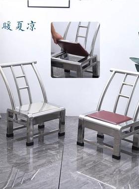 老OVQ式不锈钢靠椅子矮凳凳车家用户外餐凳餐椅休闲椅高工厂背间