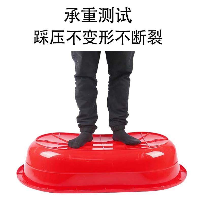 料长盆大号加厚儿长方形洗澡盆红色PDD10266圆盆成人童塑家用沐浴