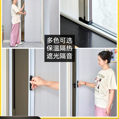 厨房门推拉门移门隔断铝合金蜂巢折叠门阳台单轨平移门新款无轨道