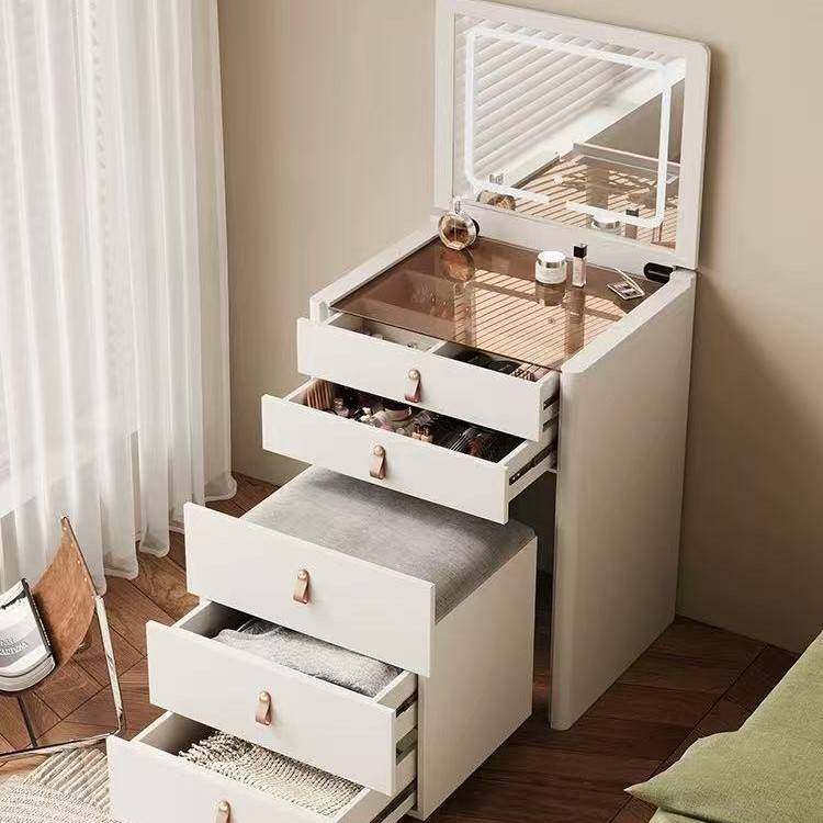 卧室翻盖梳妆台现代简约小户型收纳柜带凳子抽屉二合一化妆桌包邮
