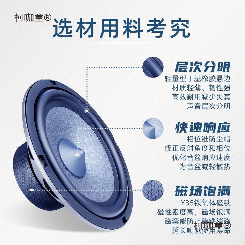 汽车音响装6.5寸喇叭高重低音通用车见描述载装二分频音套同改轴