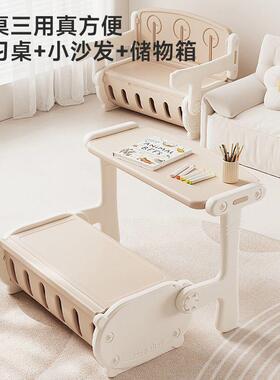 儿可折叠幼沙发学习桌椅儿园画画童写字QAW桌书桌宝宝幼桌子收纳