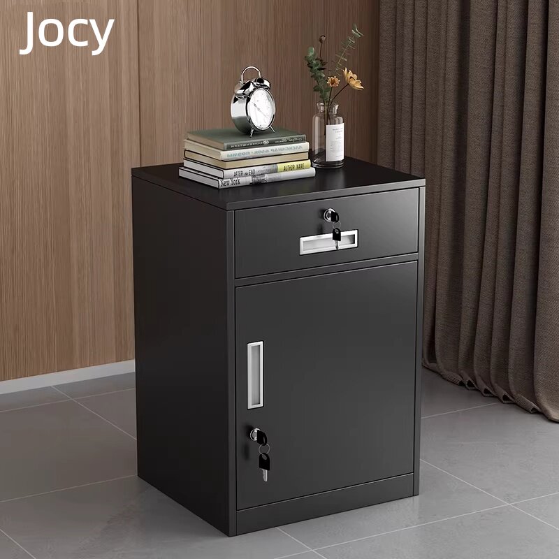 德国铁皮文件柜矮柜办公室储物柜档案资料带锁抽屉柜桌下收纳小柜