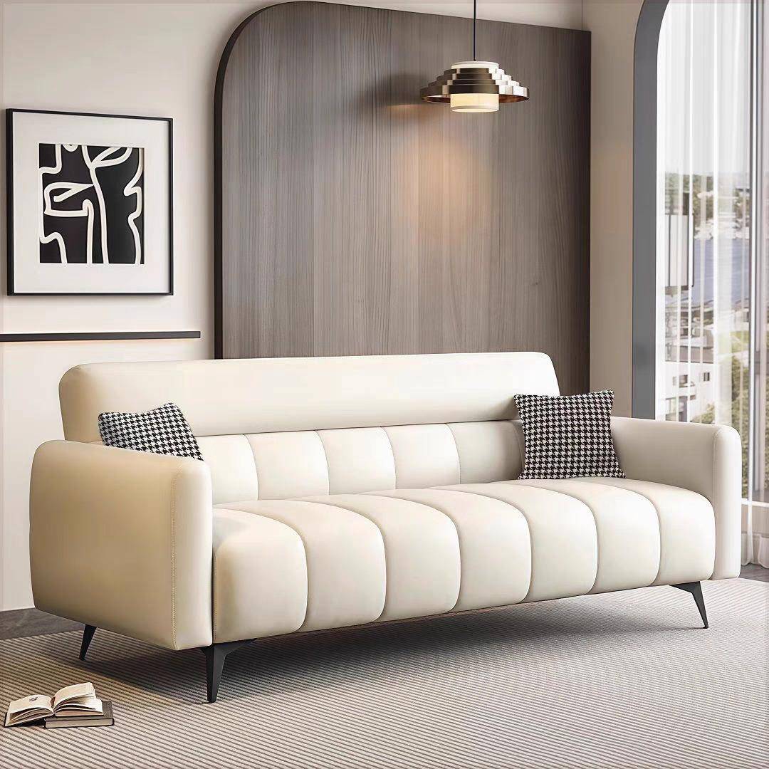 布艺沙发小户型客厅猫抓布钢琴键2025简约现代办公室沙发床两用