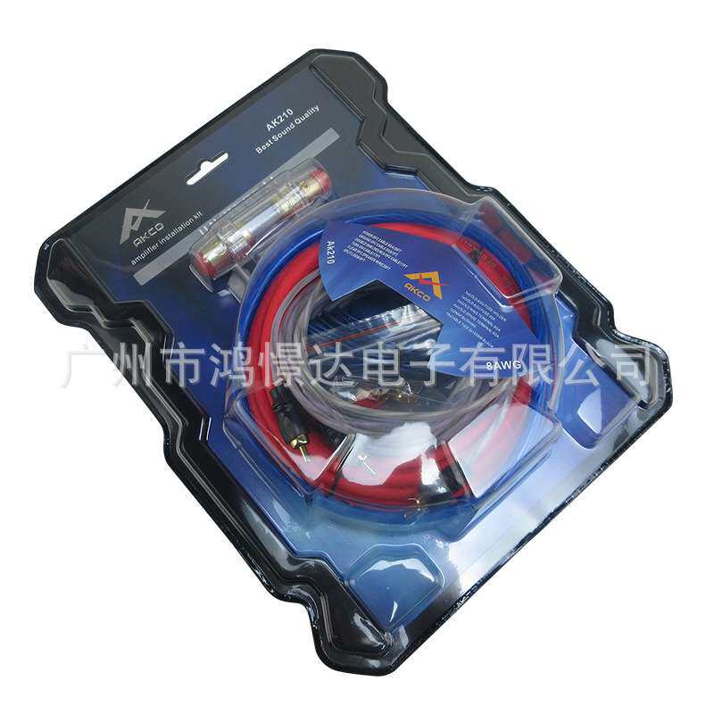 汽车音响线材AKCO  AK210 8AWG 音响套线 车载改装喇叭套装