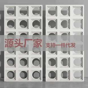 PU天圆格轻质文化石九宫格单面双面室内隔断铺面装修简约风格砖