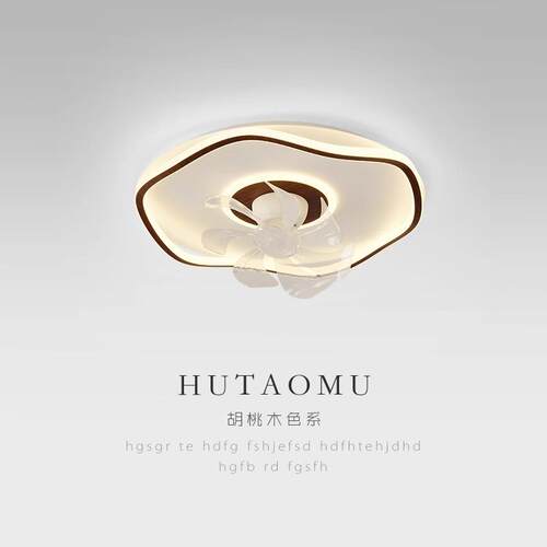 新中式卧室灯风扇灯简约创意摇头一体电扇灯温馨浪漫房间吸顶灯