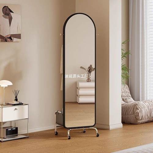 UDD挂衣落地穿镜卧室可旋转移衣动立式全身架镜子体衣帽架一轻奢
