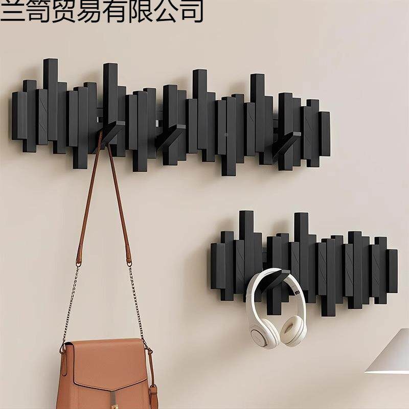 钢琴键挂兰笥贸易钩玄入户门实木衣挂衣架置物收纳墙上帽壁关挂打