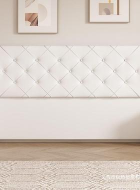 款现代约风床头单买实新木靠背板超款薄床头软包一简BJY体落地科