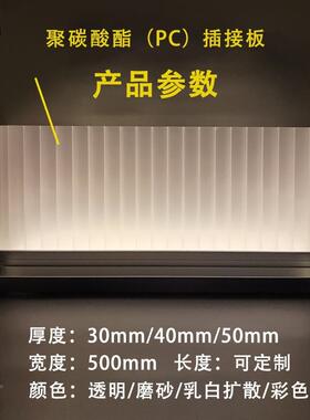 pc插接隔断阳光板230/40/mm门灯头隔墙半透明光装饰GWZ展会0外墙