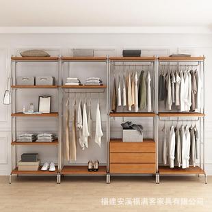 间置物架步入衣架落地卧 lot实金属衣帽式 f开放式 衣柜铁艺无品牌
