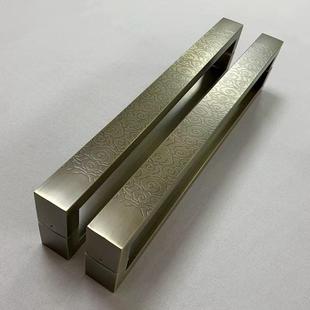 中式 酒店大门手仿古铜推拉璃门拉新手玻会BKI议室包间拉实木门拉