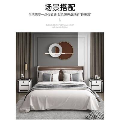 智能床头柜轻奢灯简约现代烤漆202新意款多功5能创带一体无WBU线