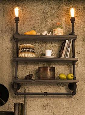 复NIL古工业风意壁灯书架壁灯铁艺水管壁灯创工业壁复古loft新款