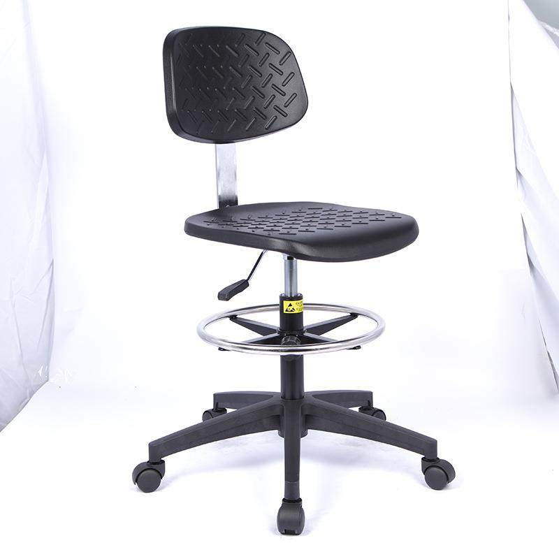 p斜u发泡升纹厂家实验椅防静电PU降旋转学生椅椅凳无尘车间QCS工