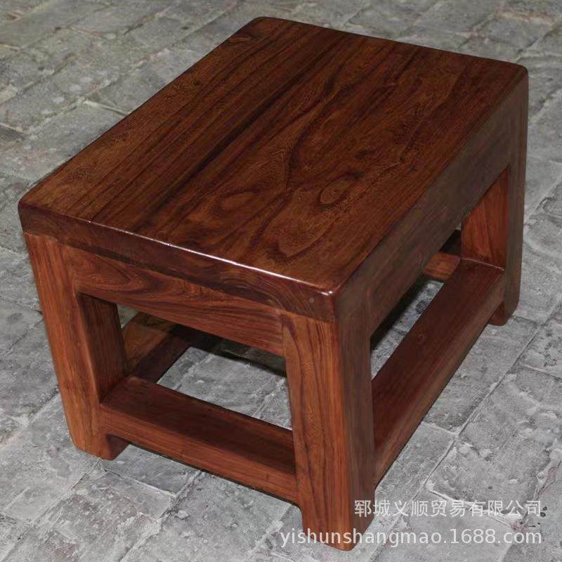 老KCV榆木长方形木凳四凳加木实矮凳网红榆木固板小方板凳