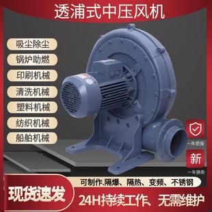 22KBZ00w吸纸风机PF50 中压风21.2KW机布条切边废料条抽风 3直叶式