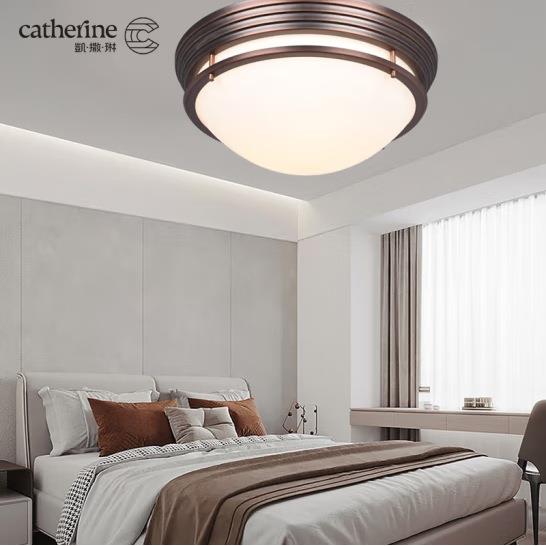 凯撒琳式古卧室吸顶灯房欧式简约餐复QLB厅美灯圆形大气书灯FM-18