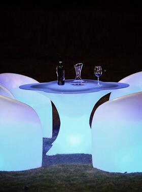 YL-MY001户外吧台光茶几阳防台家用庭院组水休闲套装L发ED小桌椅