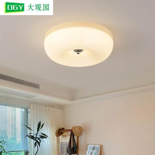 奶油风吸顶灯 卧室灯现代简约温馨浪漫网红主卧新款房间LED灯357L