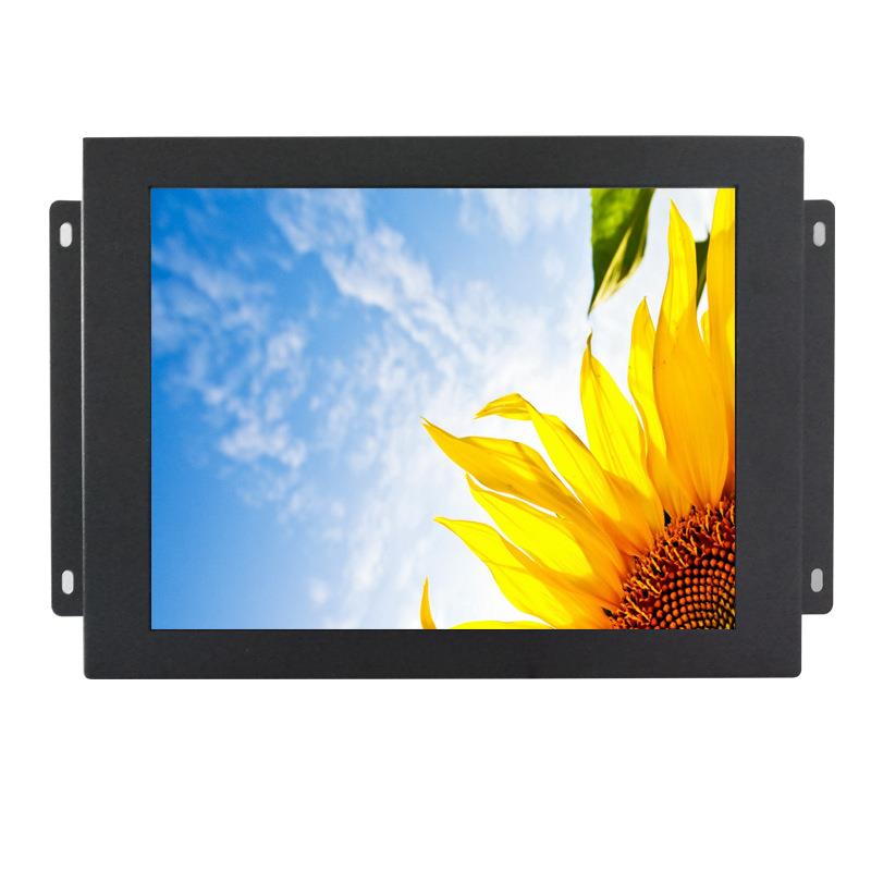 12寸工业触摸显示器嵌入式VGA HDMI DVI DC12V供电220V供电共有