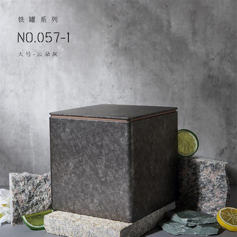 大号方形茶叶罐金属铁罐红茶家用2斤铁观音密封罐白茶半斤存茶罐