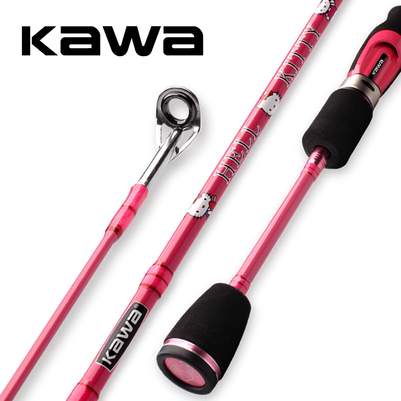 路亚竿粉色1.8米马口微物UL调超软细轻卡通猫女生儿童直柄钓鱼杆