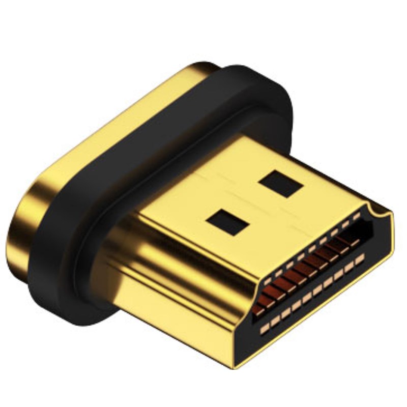 匠视 hdmi转接头弯头公对母磁吸多直角延长线8K@0高清视频转换器