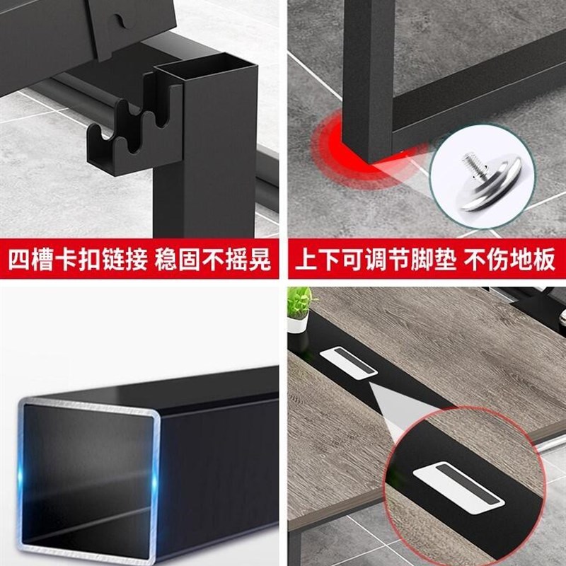 会议桌长桌长条桌办公室桌椅长方形简约实木工作台小型洽谈桌