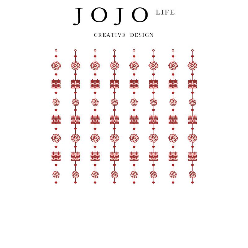 JOJOS L. PD.杂货先生.拉花窗帘装饰结婚婚房布置挂饰 皓礼