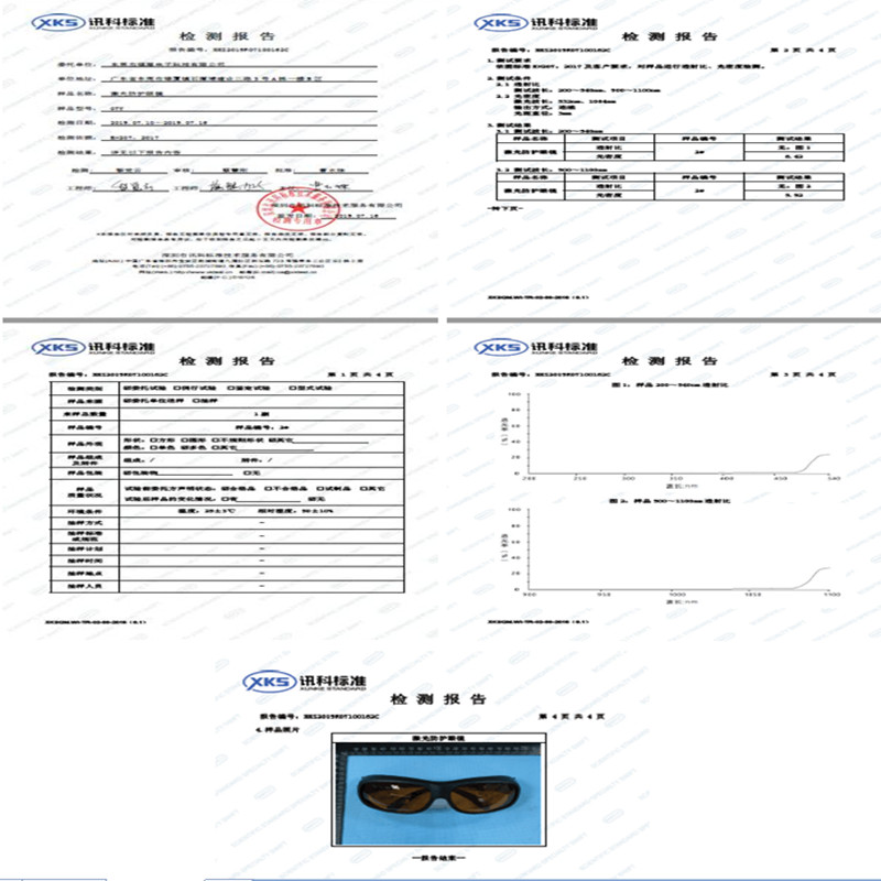 532nm10nm激光防护眼镜护目镜绿光紫外光蓝光皮秒opt美容仪嫩肤