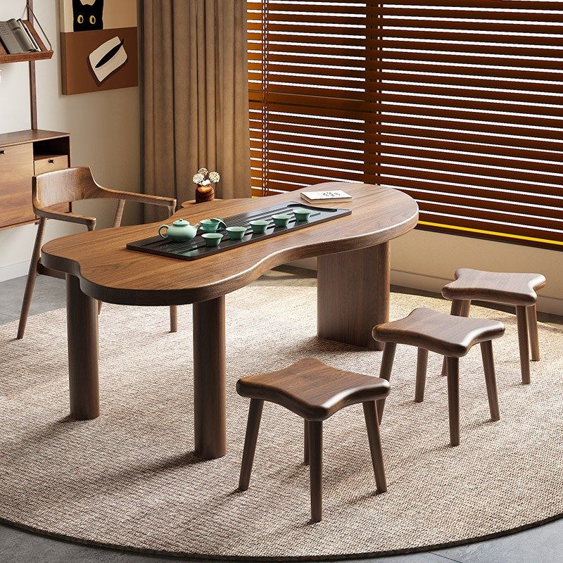 异形阳台小茶桌家用桌椅组合现代简约小户型实木高级功夫茶台茶几