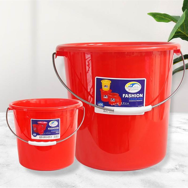 结婚红桶塑料桶储水桶家用加厚耐摔水桶大号洗澡洗车洗衣桶圆桶