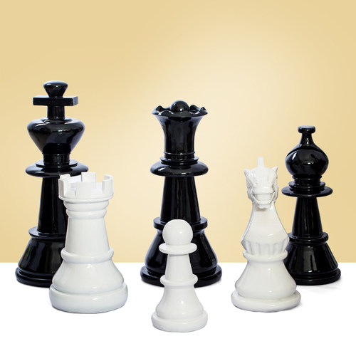 国际象棋国王皇后摆件现代装饰品家居酒吧KTV花园别墅工艺品摆设