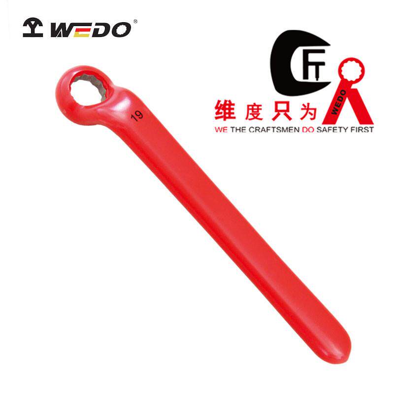 WEDO维度防爆绝缘工具VDE无火花浸塑高颈单头梅花扳手INB6404
