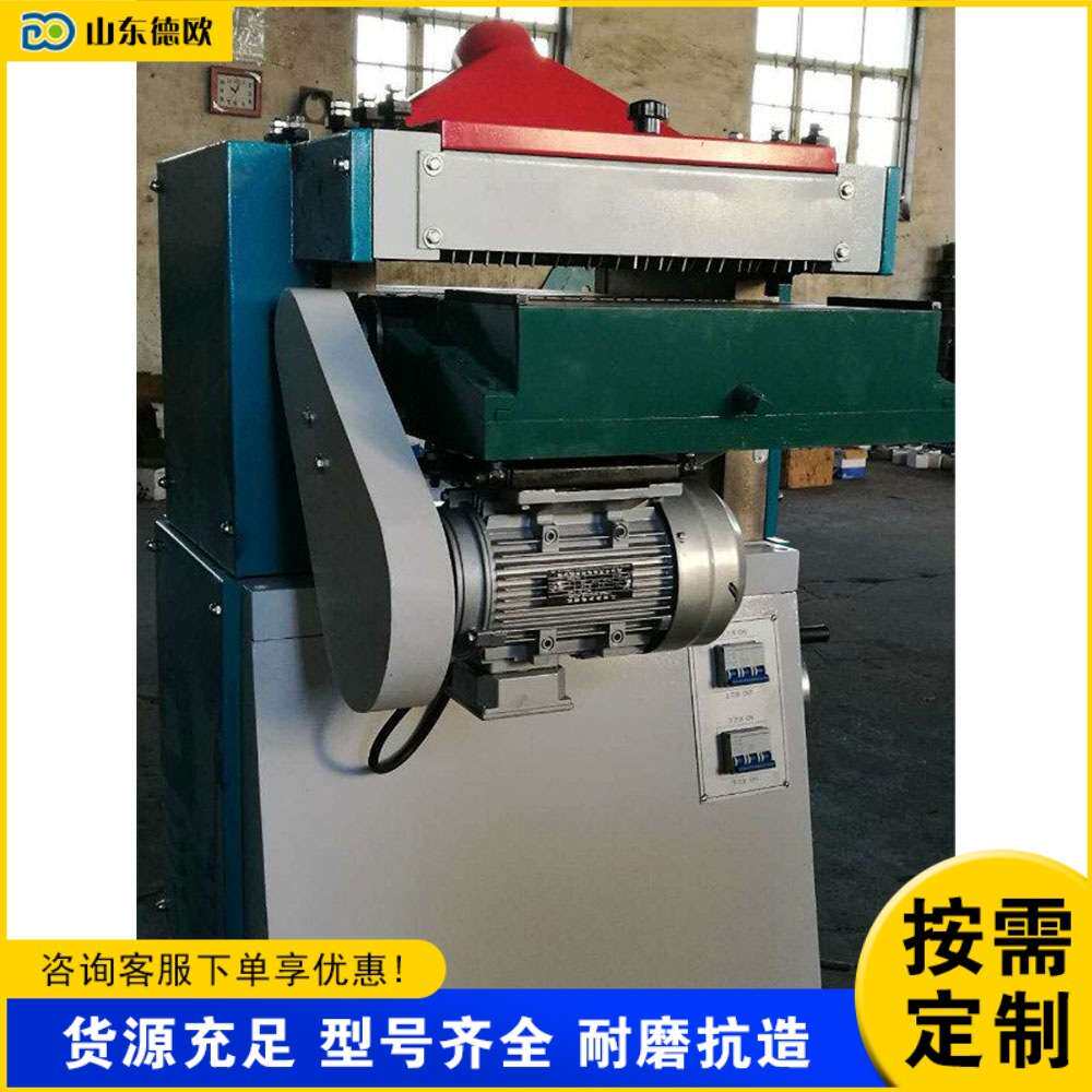 全自动数控双面压刨机 台式圆木刨削分片机 铸铁工作台面