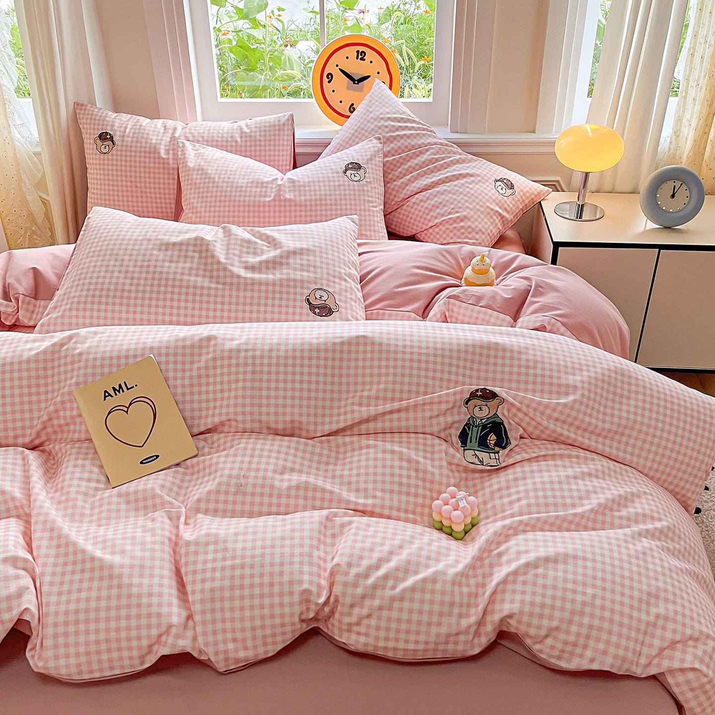 秋冬刺绣A类全棉磨毛四件套纯棉三件套学生宿舍单双人床单被套