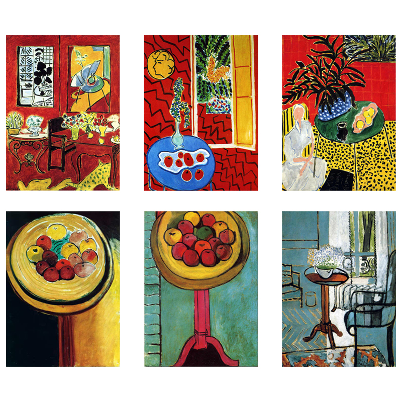 Henri Matisse 马蒂斯红色房子桌上的苹果画芯画布野兽派法国艺术